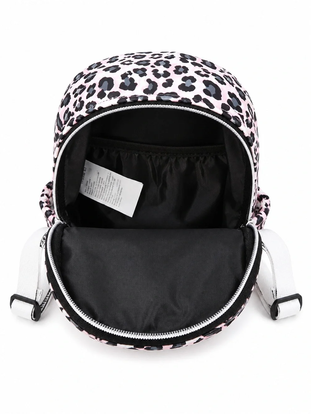 Hurley Pink and Black Leopard Quilted Kids Backpack